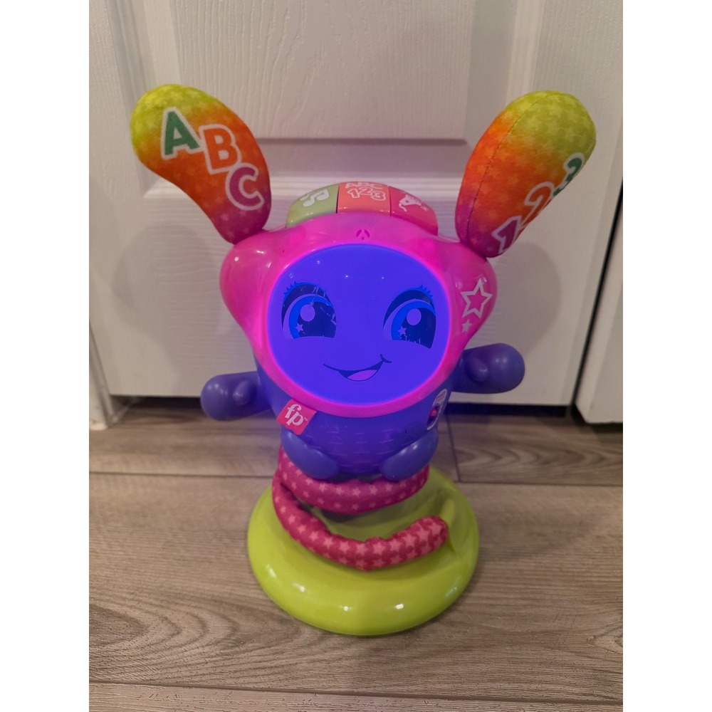 Fisher-Price DJ Bouncin Beats Interactive Musical Learning Toy with Lights‎ Pink